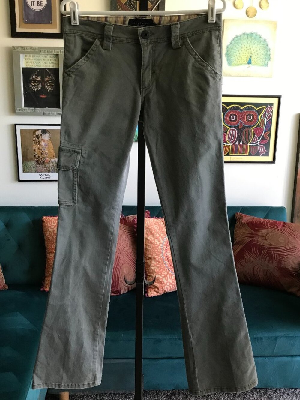 Sanctuary Olive Green Boot-Cut Cargo Pants